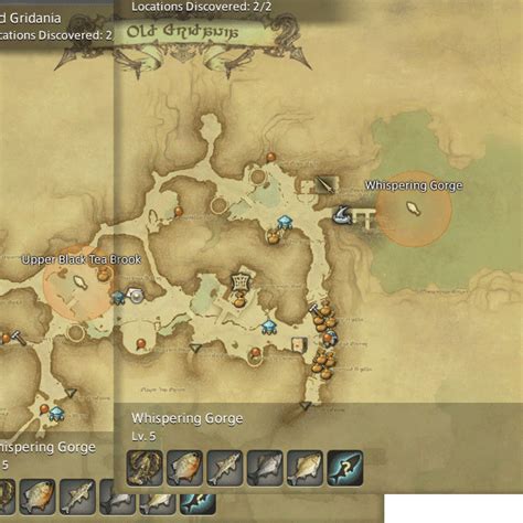 ffxiv fishing locations by level.